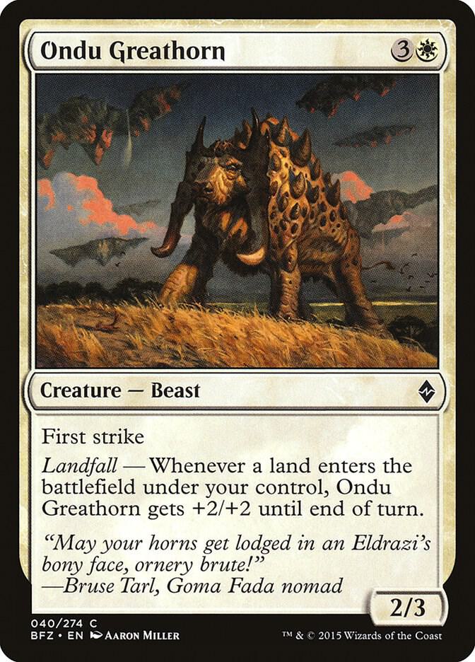 Ondu Greathorn [Battle for Zendikar - 40]