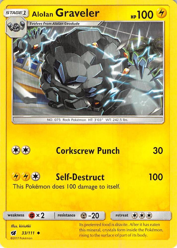 Alolan Graveler [SM - Crimson Invasion - 33/111]