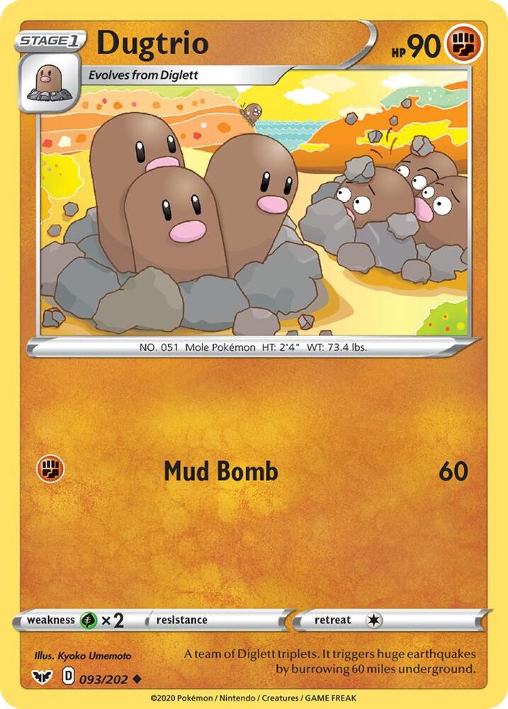 Dugtrio [SWSH01: Sword & Shield Base Set - 093/202]
