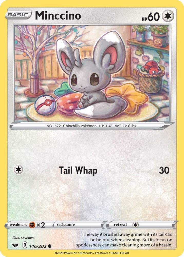Minccino (146) [SWSH01: Sword & Shield Base Set - 146/202]