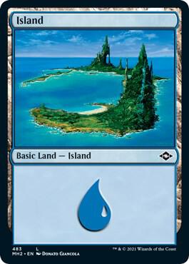 Island (483) (Foil Etched) [Modern Horizons 2 - 483]