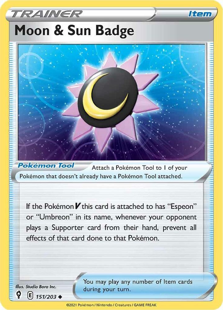 Moon & Sun Badge [SWSH07: Evolving Skies - 151/203]