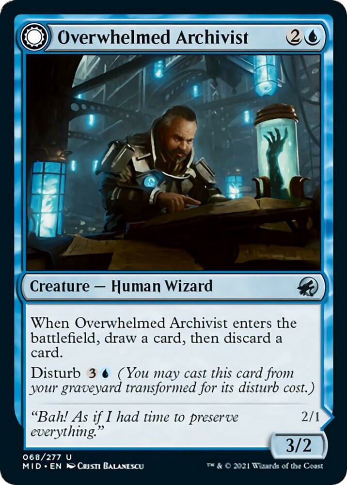 Overwhelmed Archivist [Innistrad: Midnight Hunt - 68]
