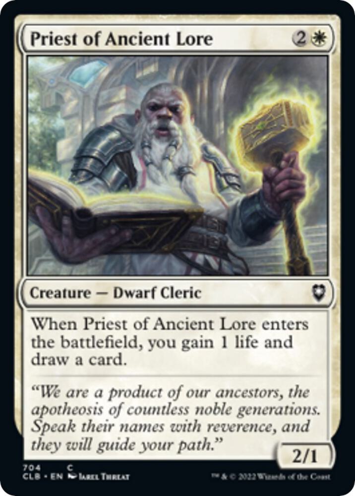 Priest of Ancient Lore [Commander Legends: Battle for Baldur's Gate - 704]