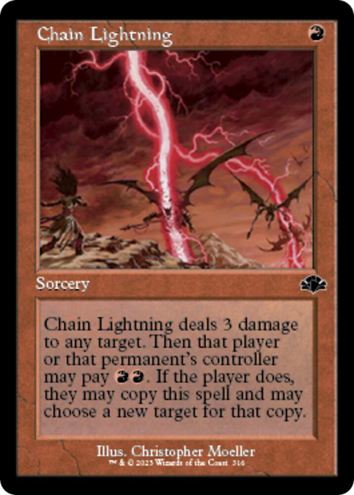 Chain Lightning (Retro Frame) [Dominaria Remastered - 316]