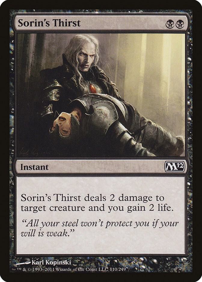 Sorin's Thirst [Magic 2012 (M12) - 110]