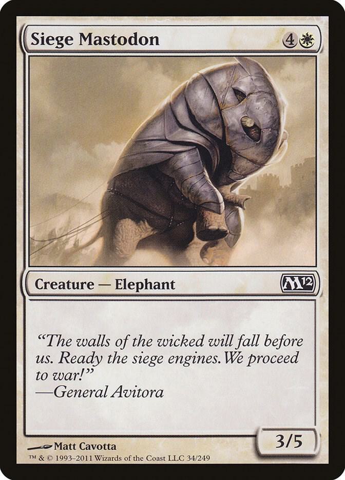 Siege Mastodon [Magic 2012 (M12) - 34]