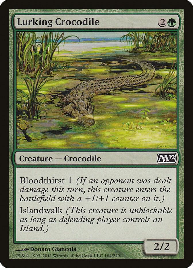 Lurking Crocodile [Magic 2012 (M12) - 184]