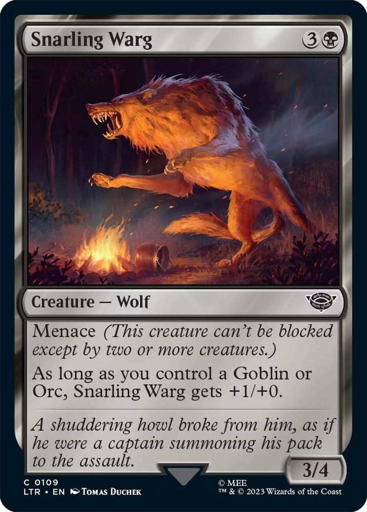 Snarling Warg [Universes Beyond: The Lord of the Rings: Tales of Middle-earth - 109]