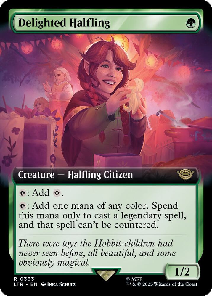 Delighted Halfling (Extended Art) [Universes Beyond: The Lord of the Rings: Tales of Middle-earth - 363]