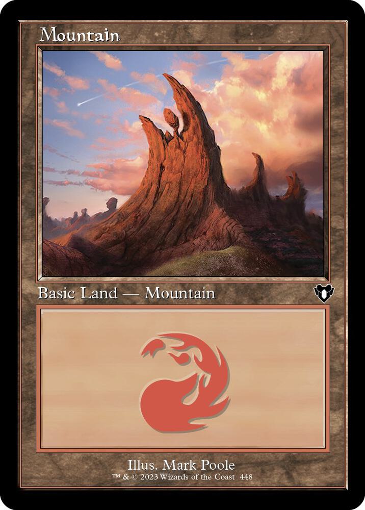 Mountain (448) (Retro Frame) [Commander Masters - 448]