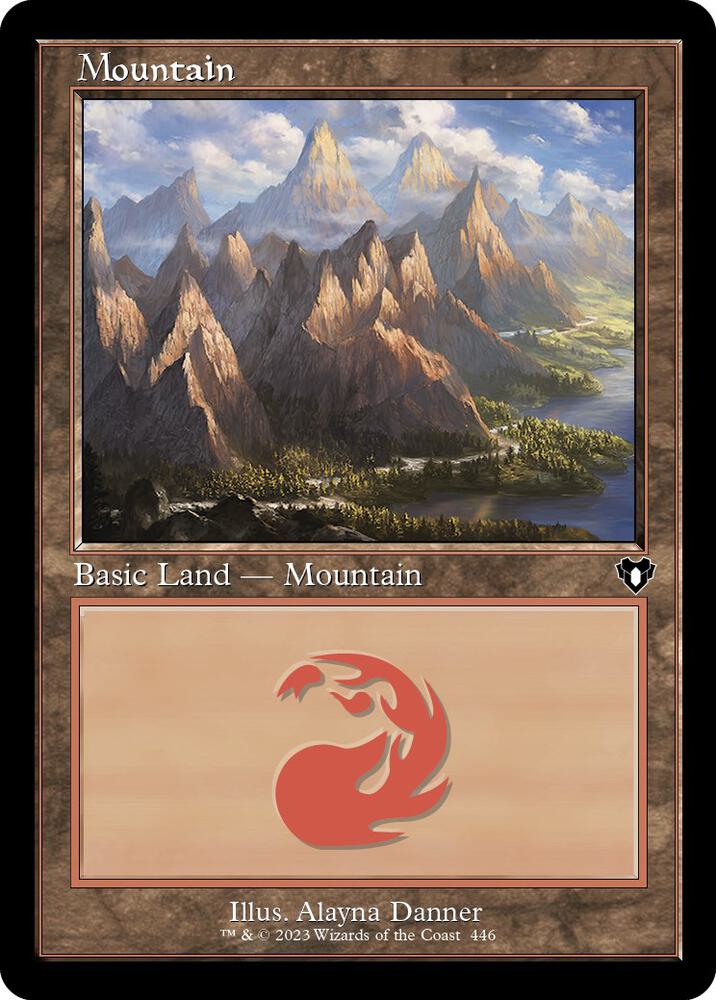Mountain (446) (Retro Frame) [Commander Masters - 446]