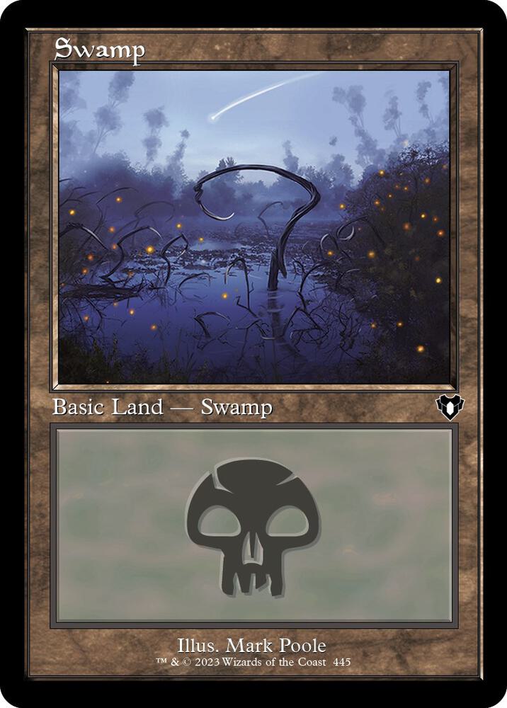 Swamp (445) (Retro Frame) [Commander Masters - 445]