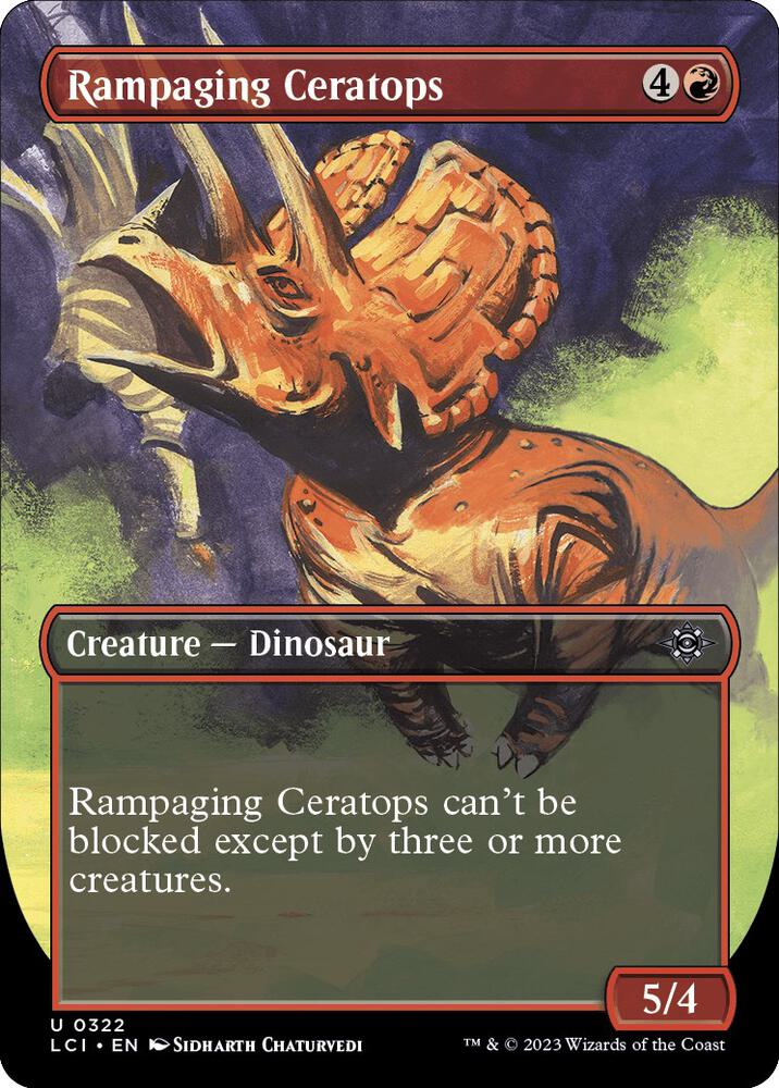 Rampaging Ceratops (Borderless) [The Lost Caverns of Ixalan - 322]