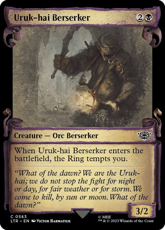 Uruk-hai Berserker (Showcase Scrolls) [Universes Beyond: The Lord of the Rings: Tales of Middle-earth - 563]