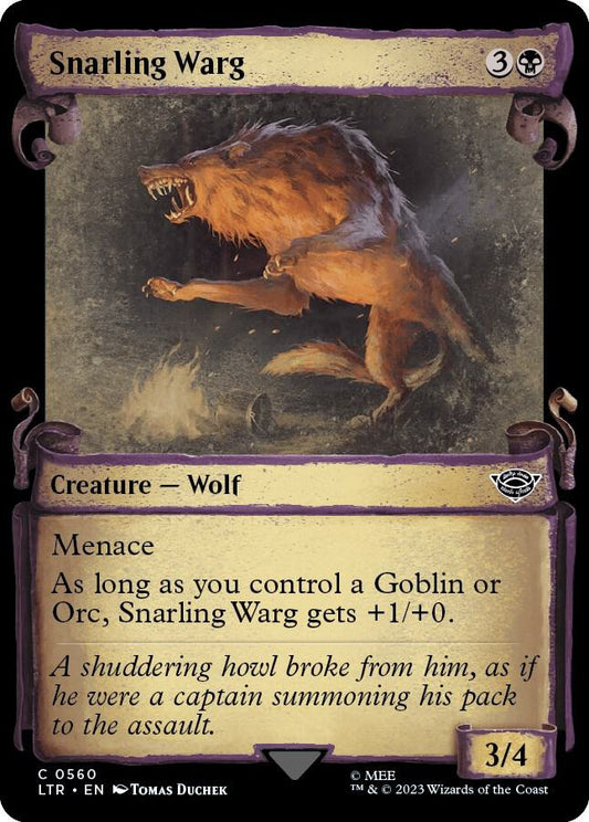 Snarling Warg (Showcase Scrolls) [Universes Beyond: The Lord of the Rings: Tales of Middle-earth - 560]