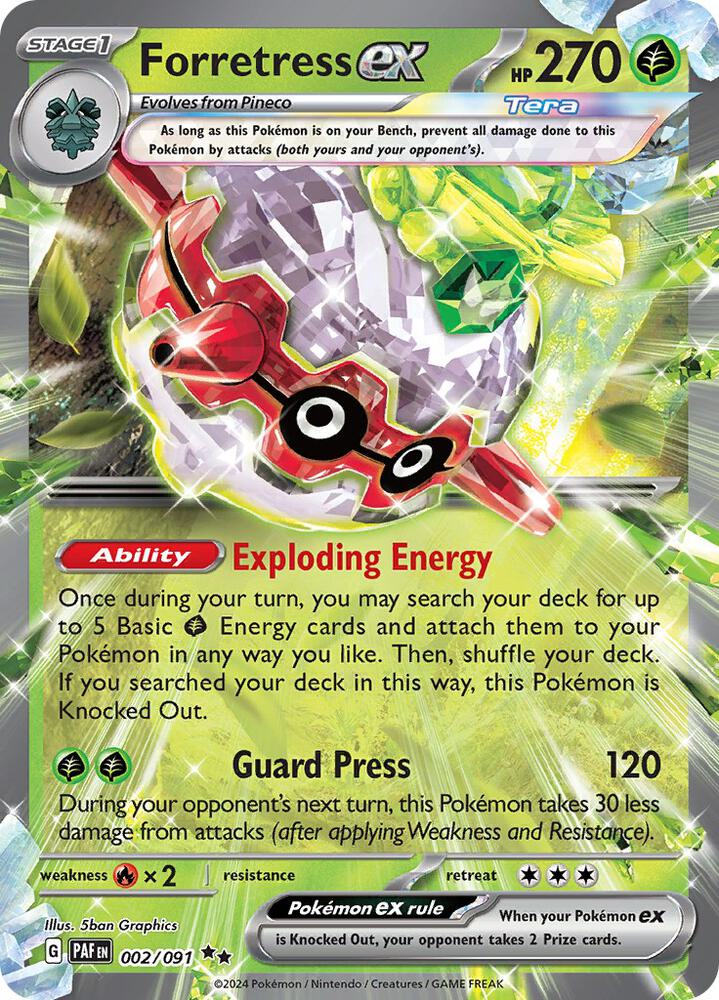 Forretress ex - 002/091 [SV: Paldean Fates - 002/091]