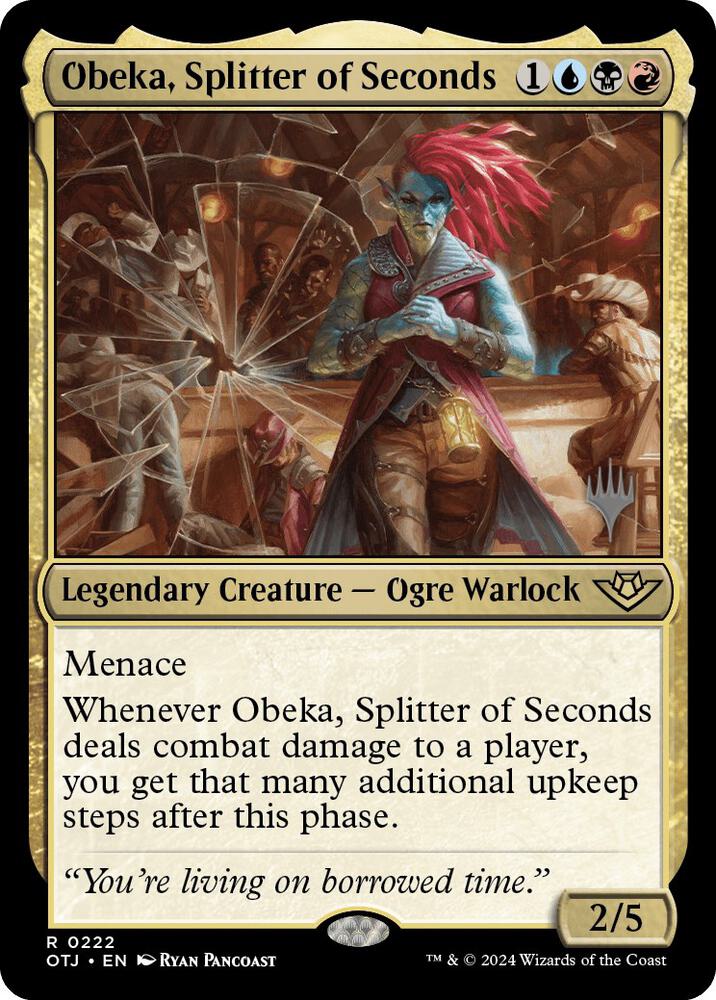 Obeka, Splitter of Seconds [Promo Pack: Outlaws of Thunder Junction - 222]