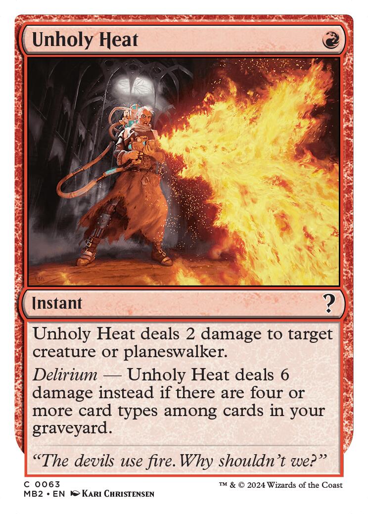 Unholy Heat (White Border)