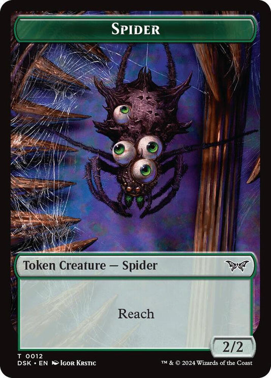 Spider // Manifest Double-Sided Token [Duskmourn: House of Horror - 12 // 18]