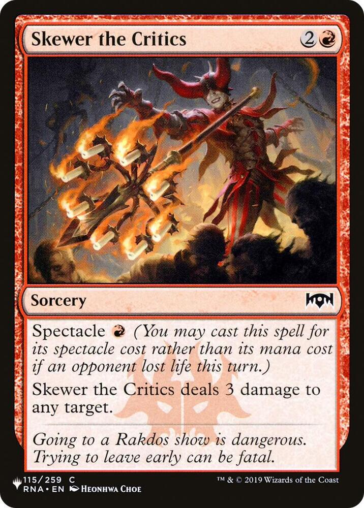 Skewer the Critics [The List Reprints - 115/259]