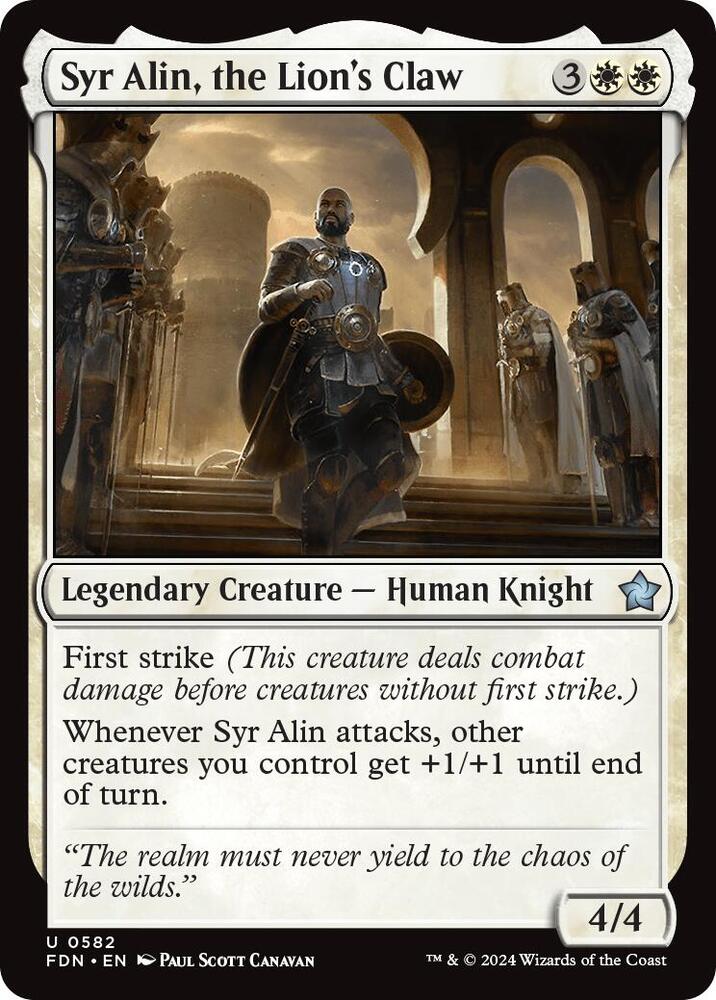 Syr Alin, the Lion's Claw [Foundations - 582]