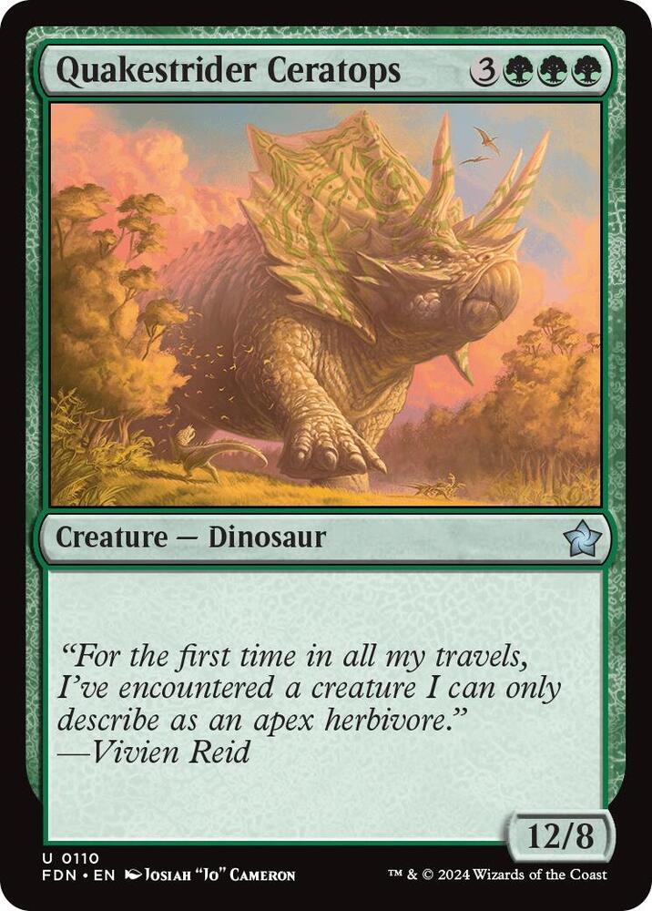 Quakestrider Ceratops [Foundations - 110]