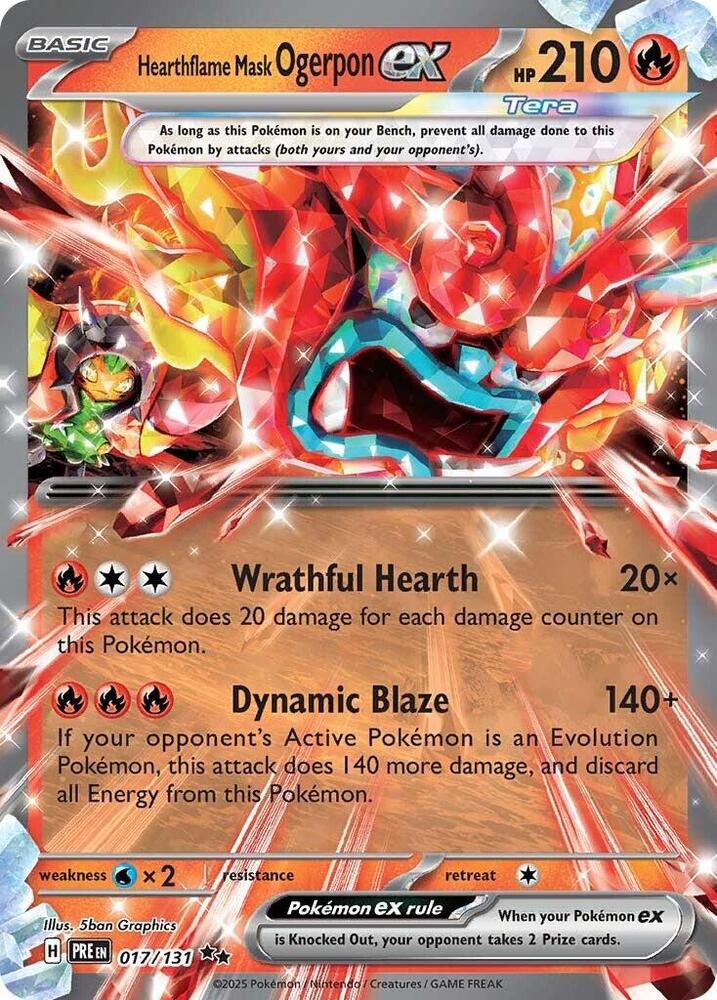 Hearthflame Mask Ogerpon ex - 017/131 [SV: Prismatic Evolutions - 017/131]