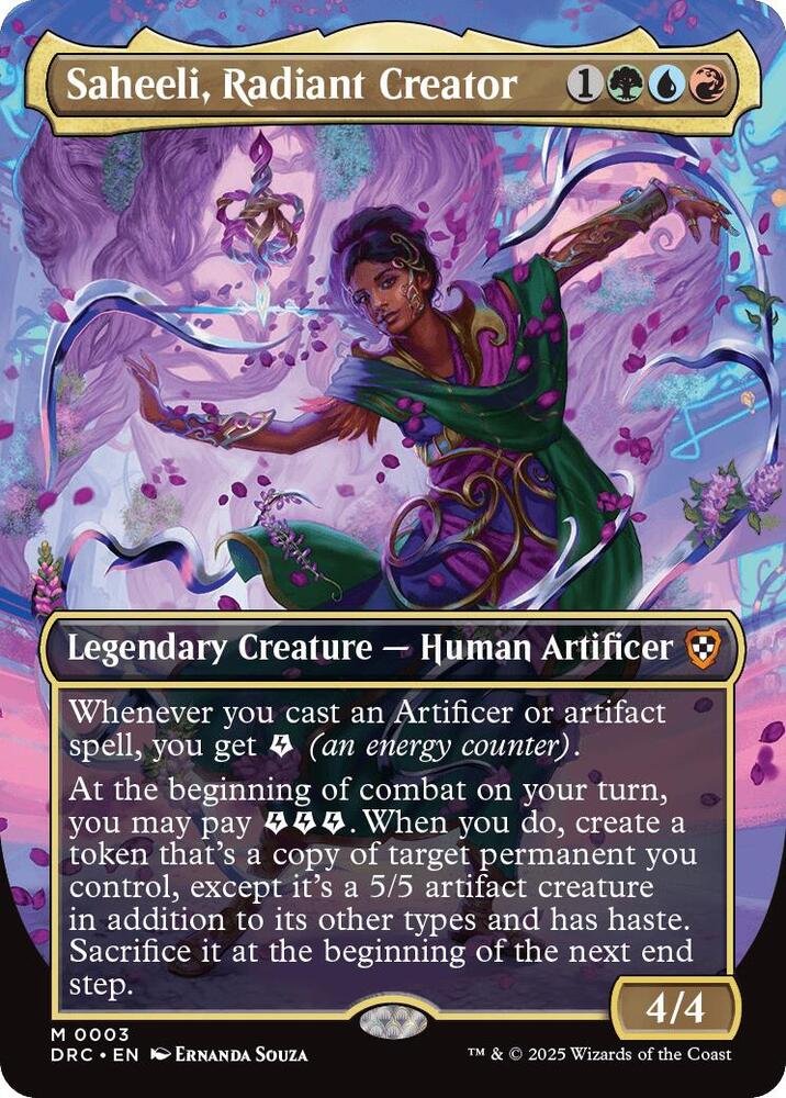 Saheeli, Radiant Creator (Borderless) [Commander: Aetherdrift - 3]