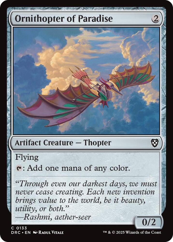 Ornithopter of Paradise [Commander: Aetherdrift - 133]