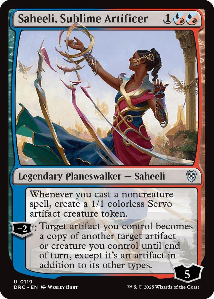Saheeli, Sublime Artificer [Commander: Aetherdrift - 119]