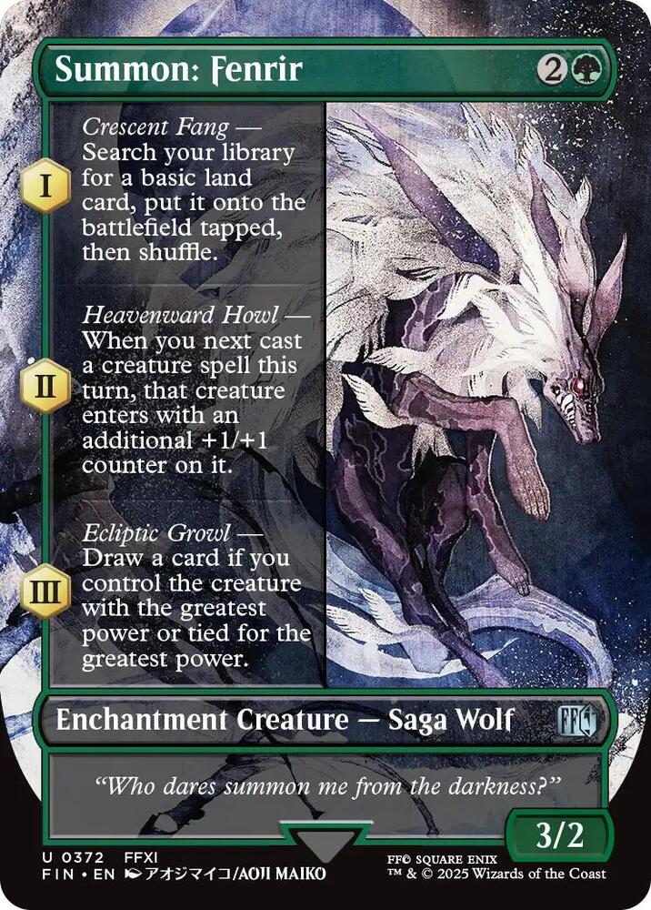 Summon: Fenrir (Borderless) [FINAL FANTASY - 372]