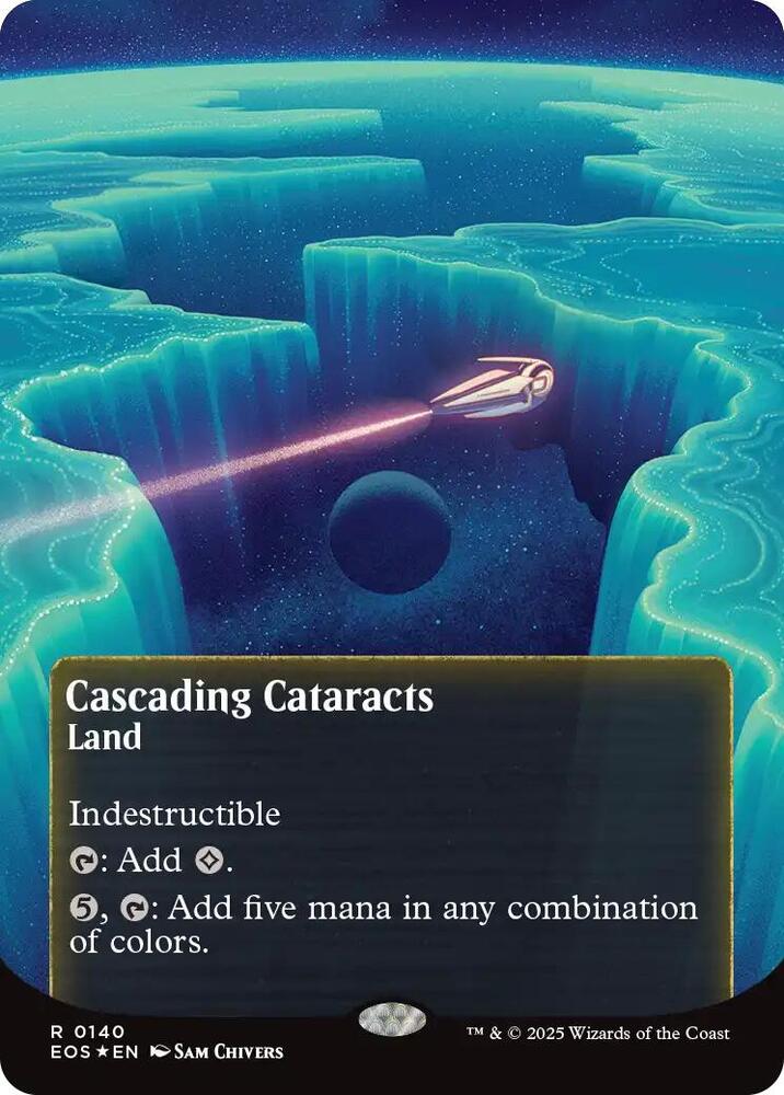 Cascading Cataracts (0140) (Borderless) (Galaxy Foil) [Edge of Eternities: Stellar Sights - 140]