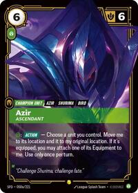 Azir, Ascendant (Alternate Art) [Spiritforged - 050a/221]