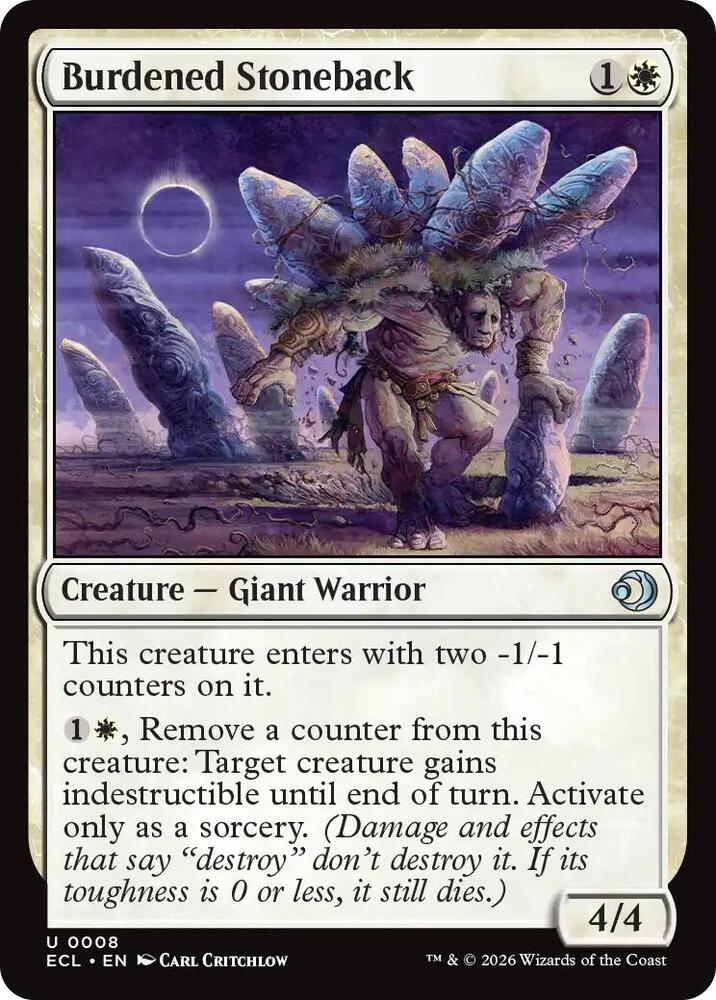 Burdened Stoneback [Lorwyn Eclipsed - 8]