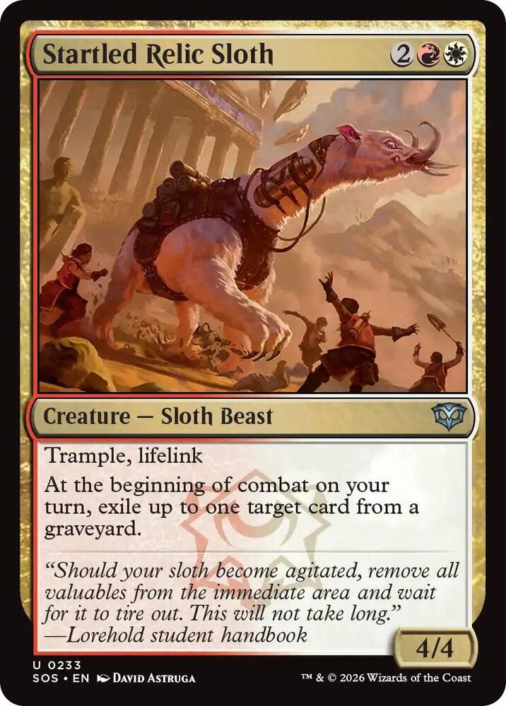 Startled Relic Sloth [Secrets of Strixhaven - 233]