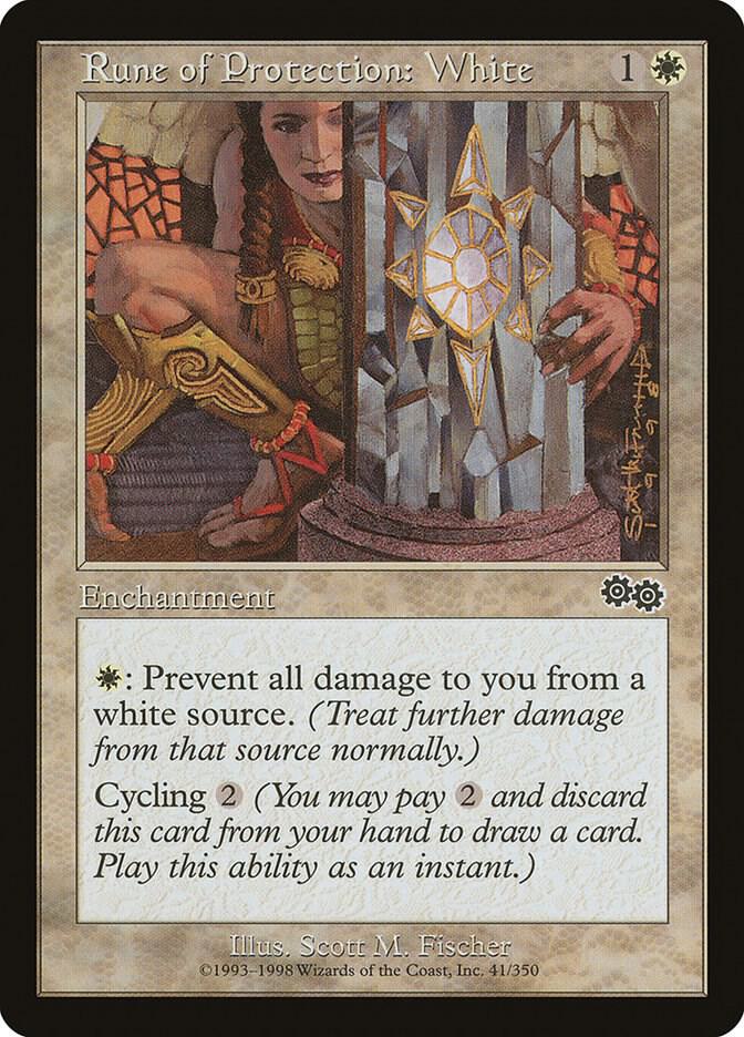 Rune of Protection: White [Urza's Saga - 41]