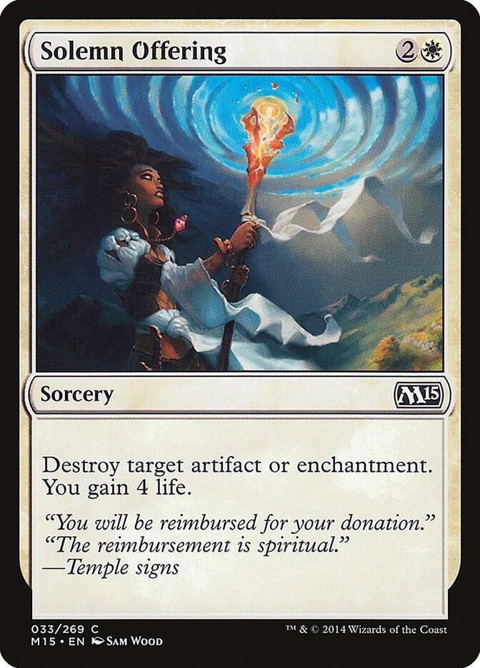 Solemn Offering [Magic 2015 (M15) - 33]